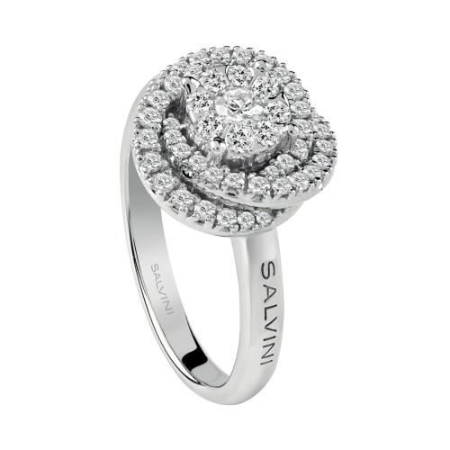 SALVINI DAPHNE RING IN WHITE GOLD AND DIAMONDS
