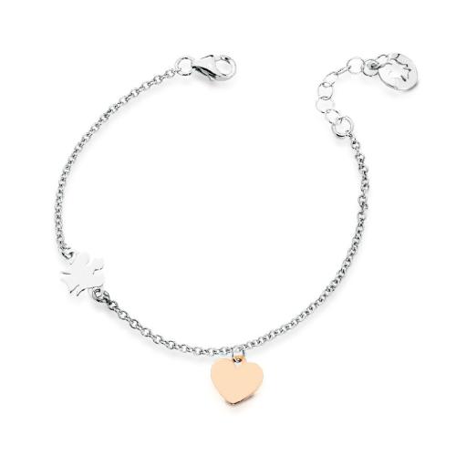 BABY GIRL BRACELET WITH ANGEL AND HEART