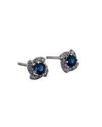 EARRINGS CRIVELLI IN WHITE GOLD WITH DIAMONDS AND SAPPHIRES - photo 1