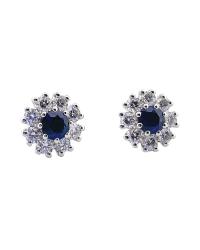 CRIVELLI EARRINGS IN WHITE GOLD WITH DIAMONDS AND SAPPHIRES - photo 1