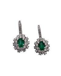 CRIVELLI EARRINGS IN WHITE GOLD WITH DIAMONDS AND EMERALDS - photo 1