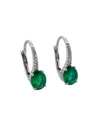 CRIVELLI EARRINGS IN WHITE GOLD WITH DIAMONDS AND EMERALDS - photo 1