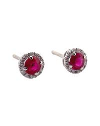 CRIVELLI EARRINGS IN WHITE GOLD WITH DIAMONDS AND RUBIES - photo 1