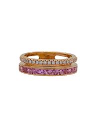 CRIVELLI RING IN ROSE GOLD WITH DIAMONDS AND PINK SAPPHIRES - photo 1