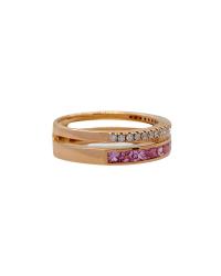 CRIVELLI RING IN ROSE GOLD WITH DIAMONDS AND PINK SAPPHIRES - photo 2