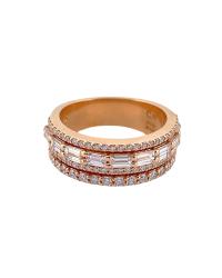 CRIVELLI BAND RING IN ROSE GOLD WITH DIAMONDS - photo 1