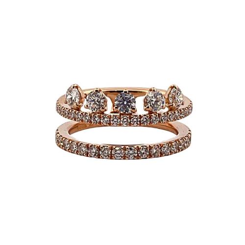 RING CRIVELLI IN ROSE GOLD AND DIAMONDS