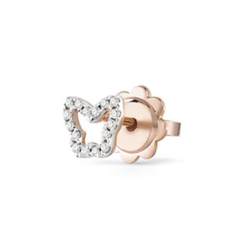 SINGLE EARRING BUTTERFLY SALVINI I SEGNI IN ROSE GOLD WITH DIAMONDS 20094212