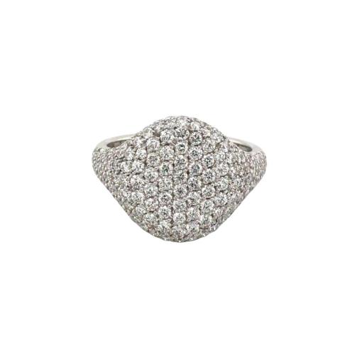 CRIVELLI PINKY RING IN WHITE GOLD AND DIAMONDS PAVÉ