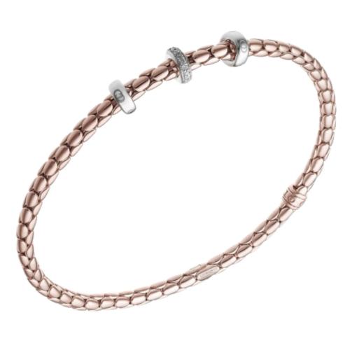 Bracelet Stretch Spring Chimento in Rose Gold 18KT and Diamonds 1B00955B1T180