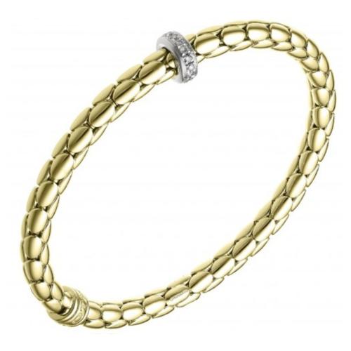 Bracelet Stretch Spring Chimento in Yellow Gold 18KT and Diamonds 1B00957B12180