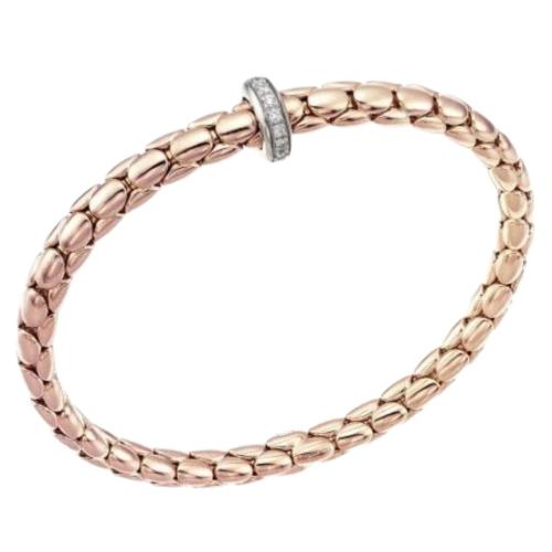 Bracelet Stretch Spring Chimento in Rose Gold 18KT and Diamonds 1B00957B1T180