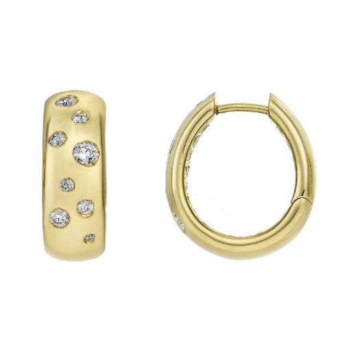 Earrings Brio Chimento in Yellow Gold 18KT and Diamonds 1OU0107BB1000