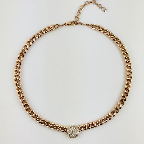 CRIVELLI NECKLACE GROUMETTE CHAIN IN ROSE GOLD AND DIAMONDS