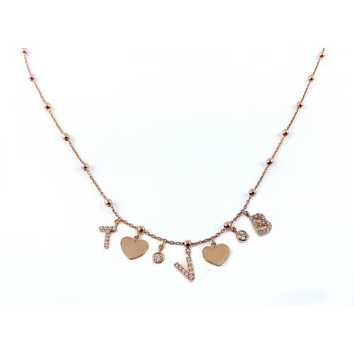 CRIVELLI NECKLACE IN ROSE GOLD AND DIAMONDS
