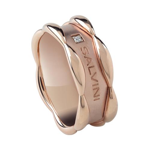 SALVINI &#147;SUNNY&#148; RING IN ROSE GOLD AND DIAMONDS