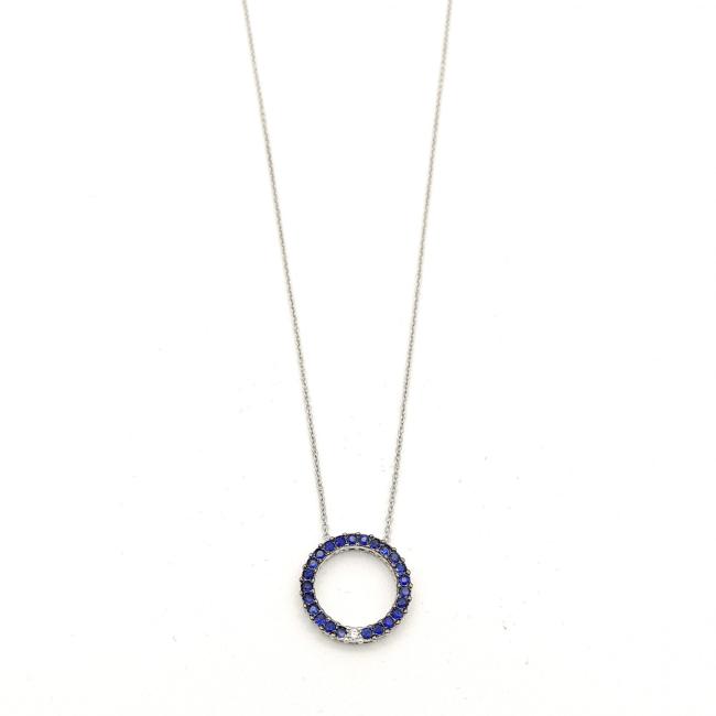 CRIVELLI NECKLACE IN WHITE GOLD AND SAPPHIRES