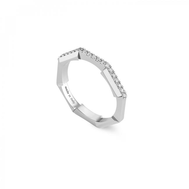 GUCCI LINK TO LOVE RING IN WHITE GOLD AND DIAMONDS