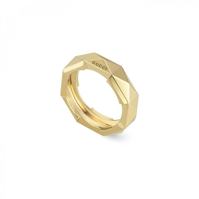 GUCCI STUDDED LINK TO LOVE RING