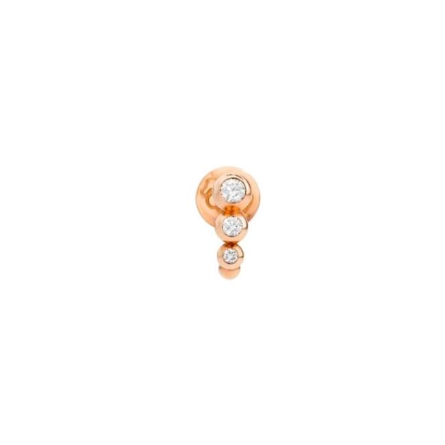 Stud Bubble DoDo Earring in 9K Rose Gold and Diamonds DHC1001-BOLLI-DB09R