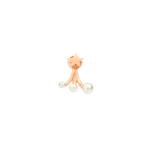 Piercing Stellina DoDo in Oro Rosa 9K e Perle di Cristallo DHC2009-RSTAR-WCP9R