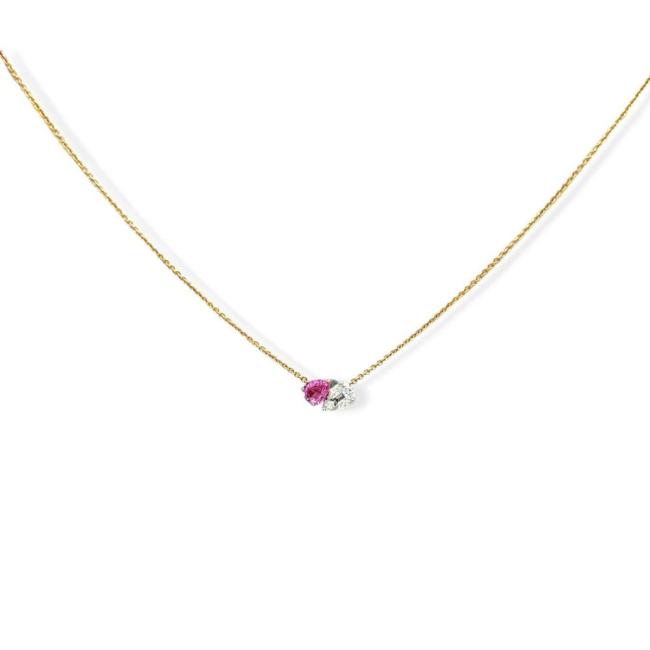 CRIVELLI NECKLACE IN ROSE GOLD, PINK SAPPHIRE AND DIAMONDS