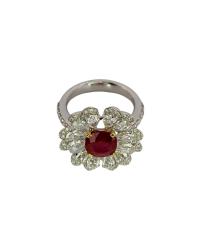 CRIVELLI RING IN WHITE GOLD WITH RUBY AND DIAMONDS - photo 1