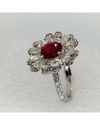 CRIVELLI RING IN WHITE GOLD WITH RUBY AND DIAMONDS - photo 2