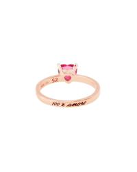 DoDo Heart Ring in Rose Gold with Diamonds and Synthetic Ruby DAC3001-HEART-DSR9R - photo 2