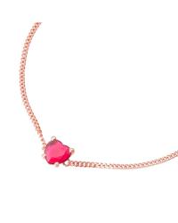DoDo Heart Bracelet in 9K Rose Gold with Synthetic Ruby DBC3000-HEART-SR09R - photo 2