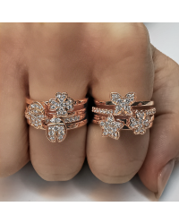 CRIVELLI STOCKABLE RINGS IN ROSE GOLD AND DIAMONDS - photo 1