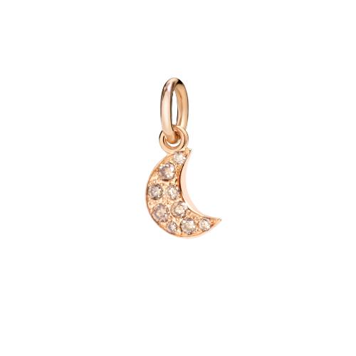 Precious Moon Pendant DoDo in Rose Gold and Brown Diamonds DMB7006-MOONS-DBR9R