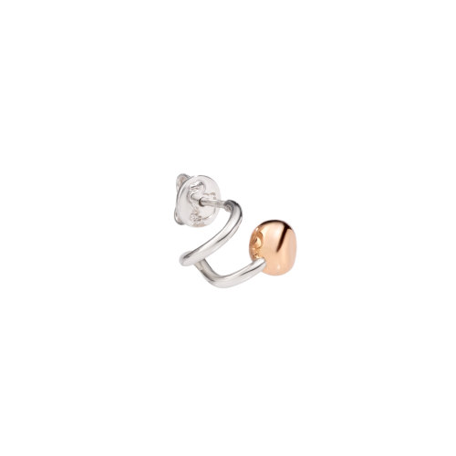DoDo Nugget Earring in 9K Rose Gold and Silver DHC0004-PEPTL-0009A