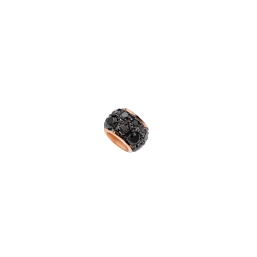 Componente Prezioso Rondelle DoDo in Oro Rosa 9K e Diamanti Neri DUB6001-RONDE-DBX9R