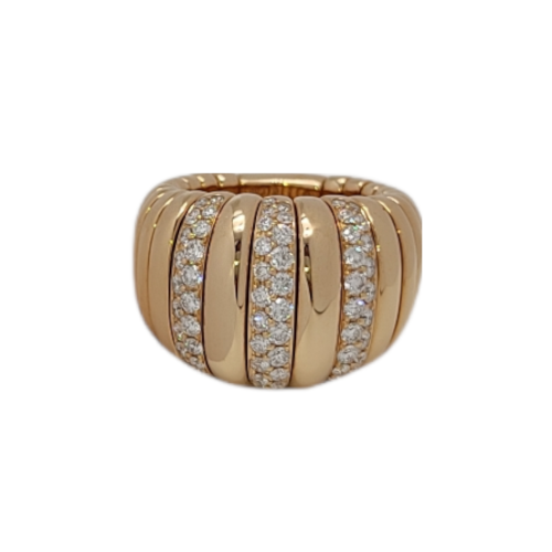 BAND CRIVELLI RING IN ROSE GOLD AND DIAMONDS