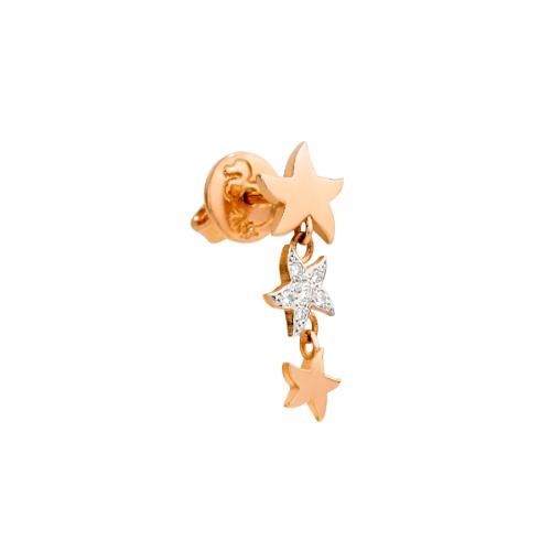 DoDo Precious Star Earring in 9K Rose Gold and White Diamonds DHC1002-STAR3-DB09R