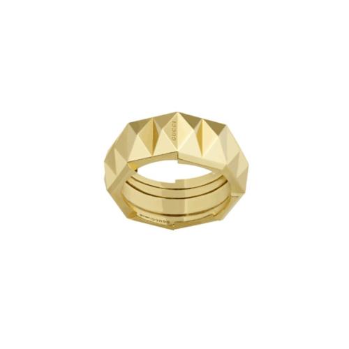 GUCCI LINK TO LOVE RING WITH STUDS IN 18KT YELLOW GOLD