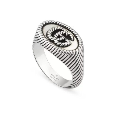 GUCCI RING IN SILVER WITH GG LOGO