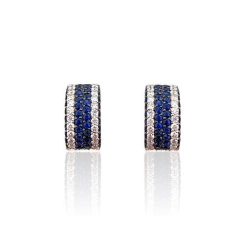 CRIVELLI EARRINGS IN WHITE GOLD WITH DIAMONDS AND SAPPHIRES