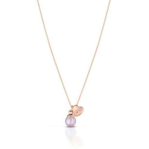 ROSE GOLD NECKLACE WITH PINK PEARL AND DIAMOND