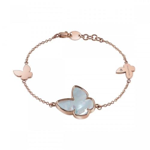 SALVINI I SIGNI BUTTERFLIES BRACELET IN ROSE GOLD, MOTHER OF PEARL AND DIAMOND 20081488
