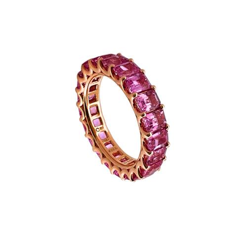 CRIVELLI RING IN ROSE GOLD WITH PINK SAPPHIRES