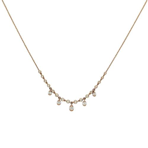 CRIVELLI NECKLACE IN ROSE GOLD WITH DIAMONDS