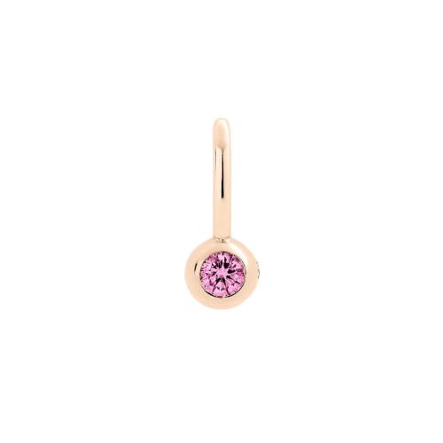 DoDo Bollicine Pendant in 9K Rose Gold with Pink Sapphire DMC4001-BOLLI-ZRL9R