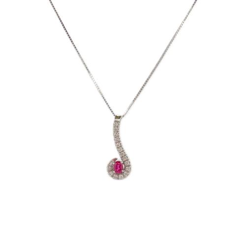 CRIVELLI CHOKER WITH FANTASY PENDANT WITH RUBY AND DIAMONDS