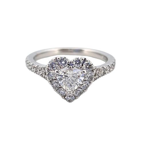 CRIVELLI HEART RING IN WHITE GOLD AND DIAMONDS