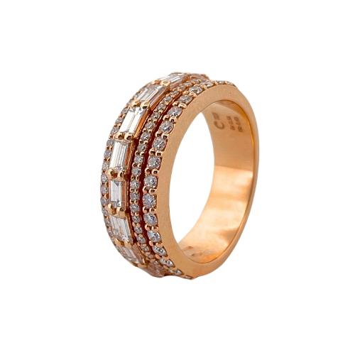 CRIVELLI BAND RING IN ROSE GOLD WITH DIAMONDS