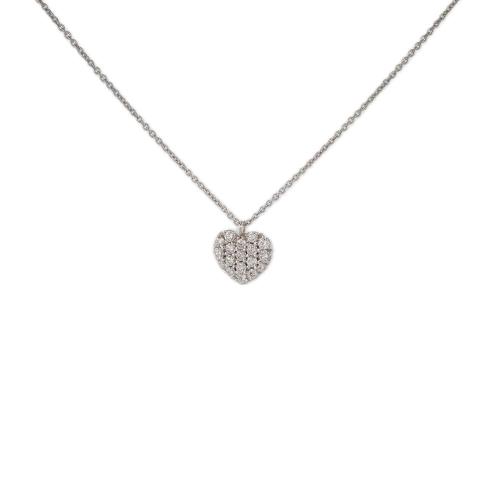 CRIVELLI CHOKER NECKLACE IN WHITE GOLD WITH HEART IN DIAMONDS