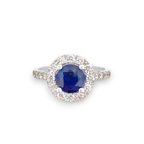 CRIVELLI RING IN WHITE GOLD WITH SAPPHIRE AND DIAMONDS