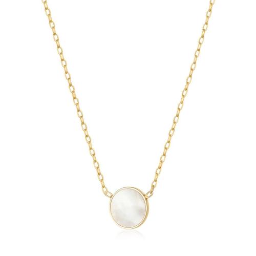 NECKLACE IN YELLOW GOLD WITH MOTHER OF PEARL